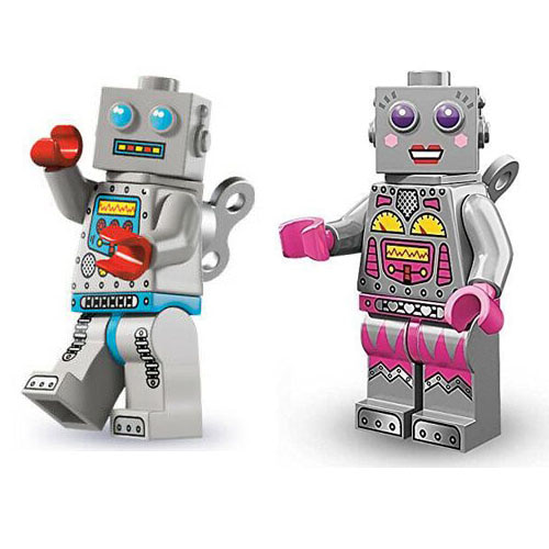 레고 피규어 남여 태엽 로봇 세트 Robot Set