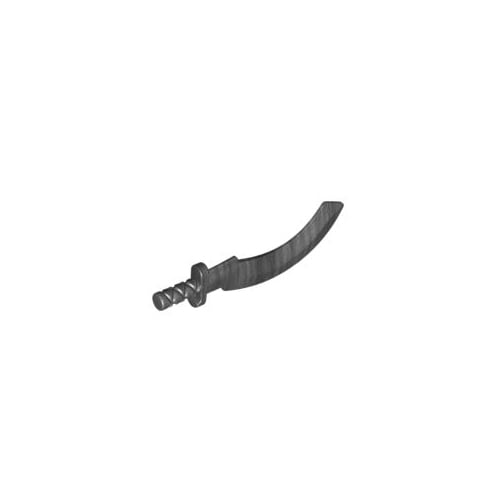 레고 부품 무기 코피스 도검 진주빛 진회색 Pearl Dark Gray Minifigure, Weapon Sword, Khopesh (Sickle Sword) 4610904