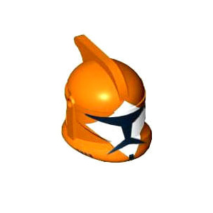 레고 부품 헬멧 스타워즈 클론 트루퍼 오렌지색 Orange Minifigure Headgear Helmet SW Clone Trooper with Holes, Bomb Squad Trooper Pattern 4613706