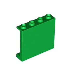 레고 부품 판넬 녹색 Green Panel 1 x 4 x 3 with Side Supports - Hollow Studs 6032918