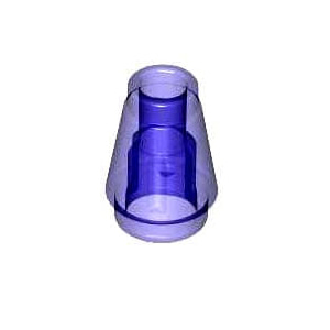 레고 부품 원뿔 투명 퍼플 Trans-Purple Cone 1 x 1 with Top Groove 4567340