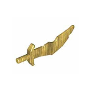 레고 부품 무기 시미터 칼 진주빛 골드 Pearl Gold Minifigure, Weapon Sword, Scimitar with Nicks 4600296