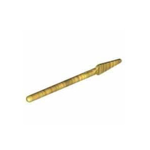 레고 부품 무기 창 진주빛 골드 Pearl Gold Minifigure Weapon Pike / Spear - Round End 4600529