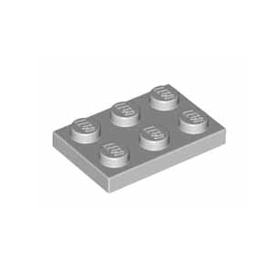레고 부품 플레이트 밝은 회색 Light Bluisy Gray Plate 2 x 3 4211396