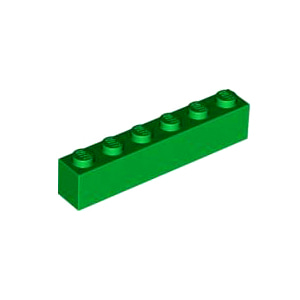 레고 부품 브릭 블럭 녹색 Green Brick 1 x 6 4111844