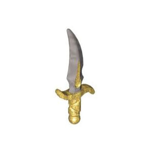 레고 부품 무기 단검 진주빛 골드 Pearl Gold Minifigure, Weapon Dagger with Pearl Light Gray Blade 4568950
