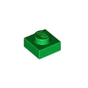 레고 부품 플레이트 녹색 Green Plate 1 x 1 302428