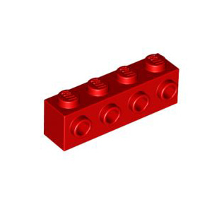 [USED기스있음]레고 부품 변형 브릭 빨간색 Red Brick Modified 1 x 4with 4 Studs on One Side 4157223