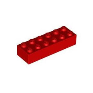 레고 부품 브릭 블럭 빨간색 Red Brick 2 x 6 4181138 245621