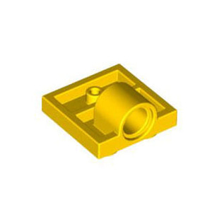 레고 부품 변형 플레이트 노란색 Yellow Plate, Modified 2 x 2 with Pin Hole 6061025