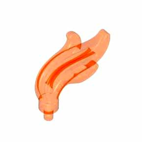 레고 부품 불꽃 투명 네온 오렌지 Trans-Neon Orange Minifigure, Plume Feather Triple Compact / Flame / Water 4540865