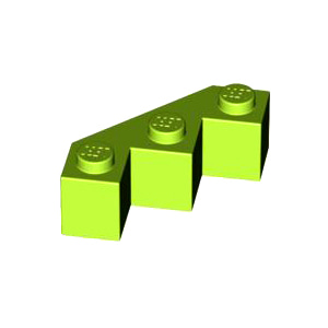 레고 부품 변형 브릭 라임색 Lime Brick, Modified Facet 3 x 3 4568657