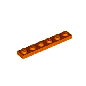 레고 부품 플레이트 오렌지색 Orange Plate 1 x 6 4173332