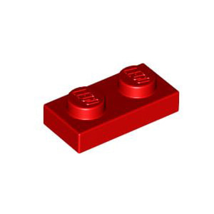 레고 부품 플레이트 빨간색 Red Plate 1 x 2 302321