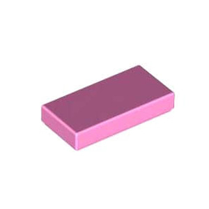 레고 부품 타일 밝은 핑크 Bright Pink Tile 1 x 2 with Groove 4580010
