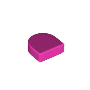 레고 부품 타일 다크 핑크 Dark Pink Tile, Modified 1 x 1 Half Circle Extended (Stadium) 6293402