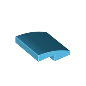 레고 부품 커브 경사 슬로프 미디엄 하늘색 Medium Azure Slope Curved 2 x 2 6119126