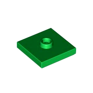 레고 부품 변형 플레이트 녹색 Green Plate, Modified 2 x 2 with Groove and 1 Stud in Center (Jumper) 4565321