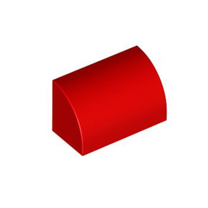 레고 부품 커브 경사 슬로프 빨간색 Red Slope, Curved 1 x 2 x 1 6252037