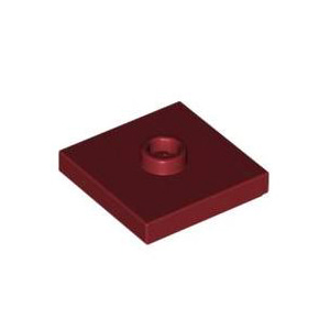 레고 부품 변형 플레이트 다크 레드 Dark Red Plate Modified 2 x 2 with Groove and 1 Stud in Center (Jumper) 4613761