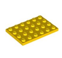 레고 부품 플레이트 노란색 Yellow Plate 4 x 6 303224